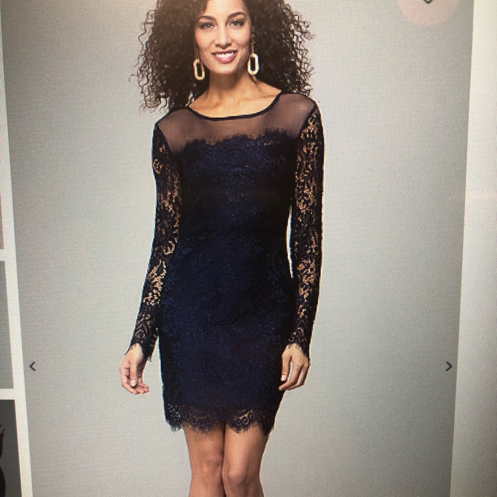 Brand new navy blue lace dress